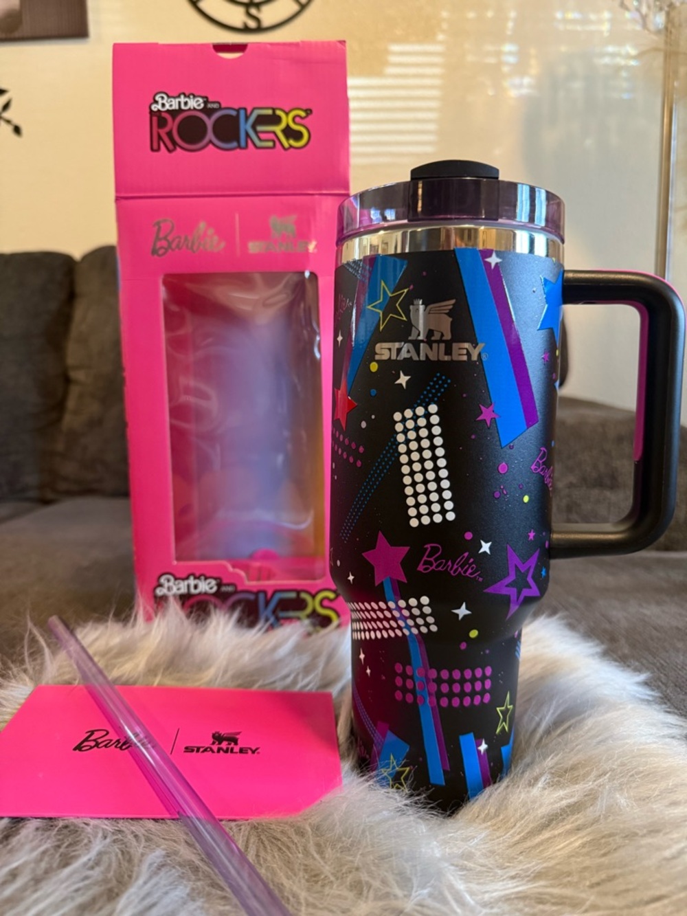 Stanley x Barbie Rockers 40oz Quencher Tumbler Rare Collectible Cup